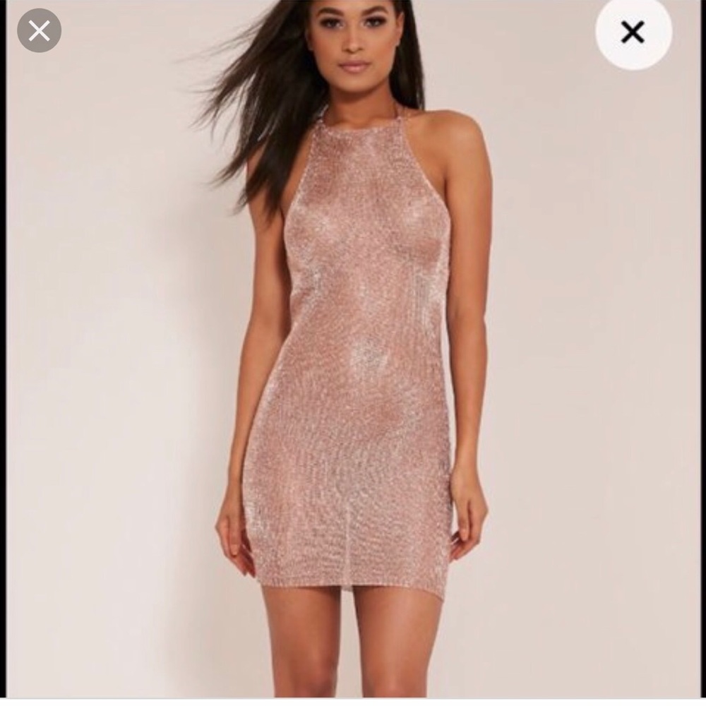 Rose gold metallic dress